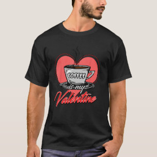 Camiseta Café Cardíaco É Meu Dia de os namorados