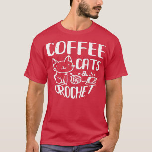 Camiseta Café Cats amp Crochet Black Animal Cafein Espr