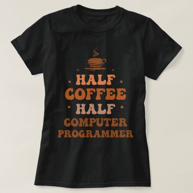 Camiseta Café CF Meio Café Meio Café Meio Computador Divers (Frente do Design)