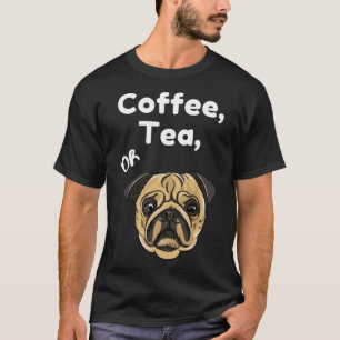 Camiseta Café, Chá ou Doggo Pug Fofo Clássico 88