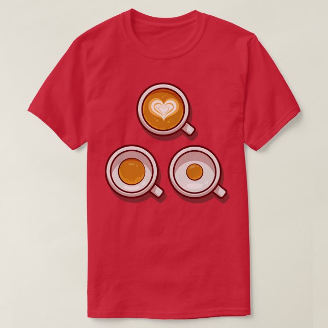 Camiseta Café Com Cartografia De Espuma (Frente do Design)