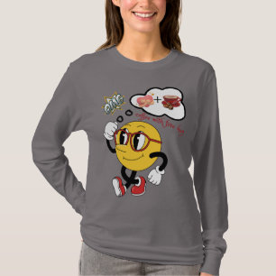 Camiseta ☕ Café Com 🤗 De Abraço Gratuito Mulheres Emoji