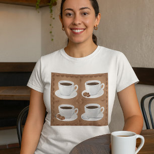 Camiseta Café com feijão e chocolate