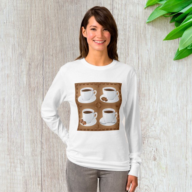 Camiseta Café com feijão e chocolate (Criador carregado)