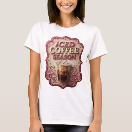 Camiseta CAFÉ COM GELO Sazonal Artístico Dourado Design Ous