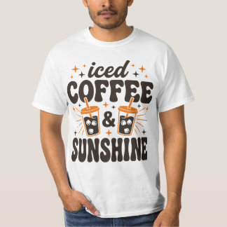 Camiseta café com gelo sol verão vibes
