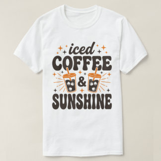 Camiseta café com gelo sol vibes de verão 