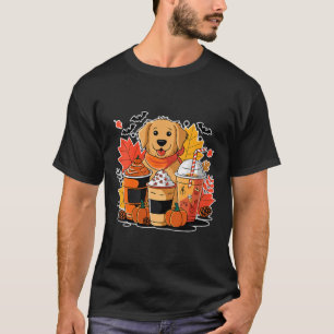 Camiseta Café com Leite de Abobrinha Golden Retriever Femin