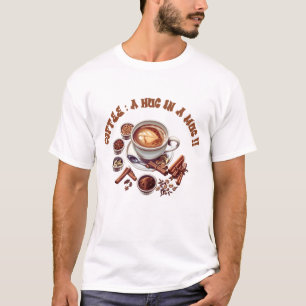 Camiseta Café com Sublimação de Especiarias Camisa-T Mascul