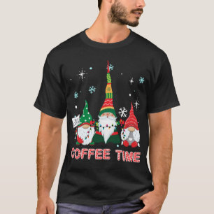 Camiseta Café com Três Gnomos Feliz Cos De Natal