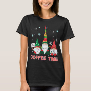 Camiseta Café com Três Gnomos Feliz Cos De Natal