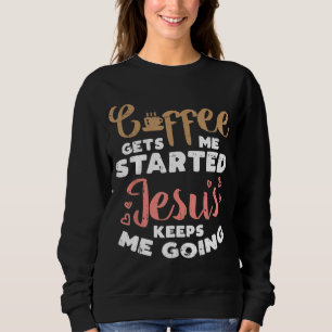 Camiseta Café Começou Jesus Indo A Deus Cristão Religioso