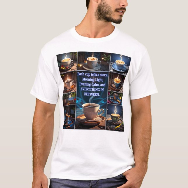 Camiseta Café conta uma história (Frente)