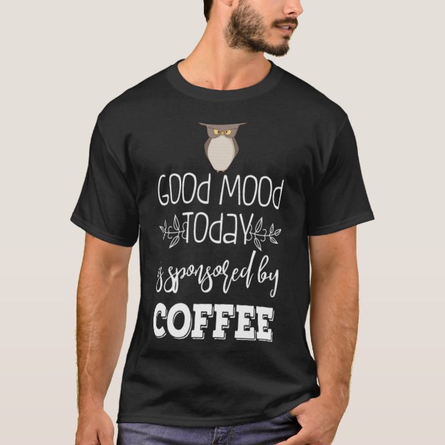 Camiseta Café Coruja Bom acampamento cafeinado (Frente)