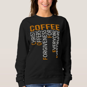 Camiseta Café Cristo Oferece Perdão Para Todos