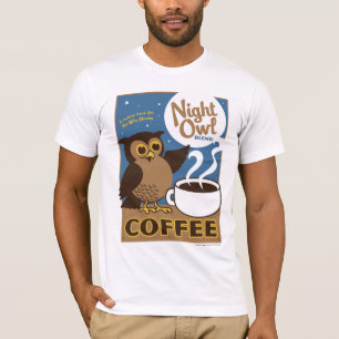 Camiseta Café da coruja de noite