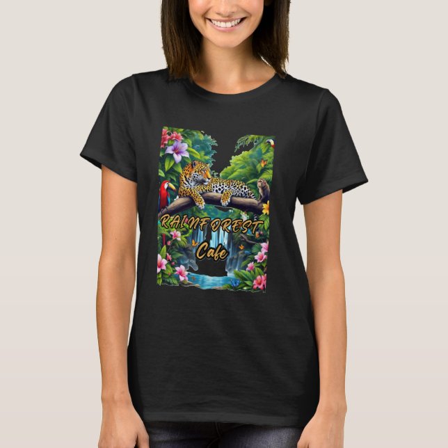Camiseta Café da Floresta Tropical, animal e café, Atlantic (Frente)
