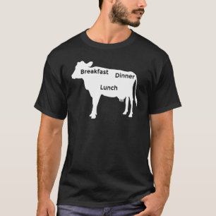 Camiseta Café da Manhã Almoço Jantar Carne de Fazenda de Va