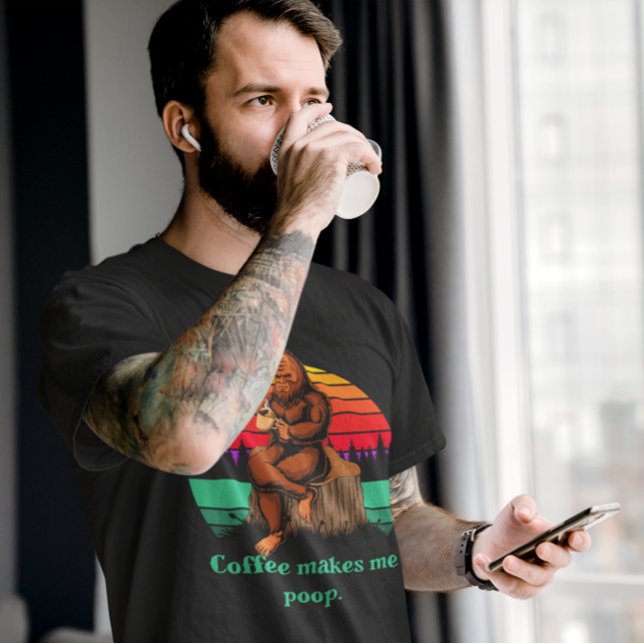 Camiseta Café Da Manhã Bigfoot Me Torna Engraçado (Criador carregado)