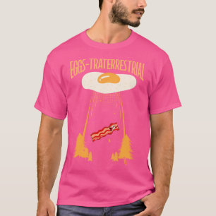 Camiseta Café da Manhã Brunch de Bacon de Ovo Ufo Eggs-Trat
