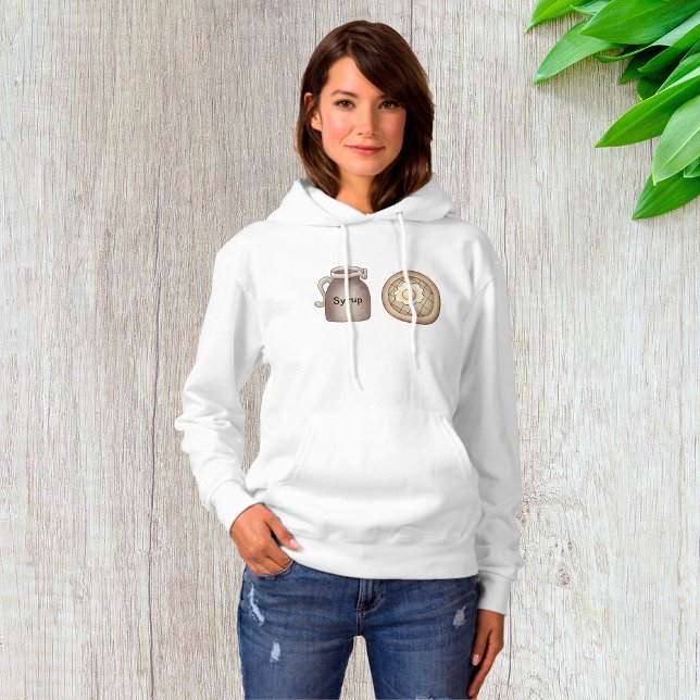 Camiseta Café da Manhã com Waffle e Jarra de Xarope de Bord (Criador carregado)