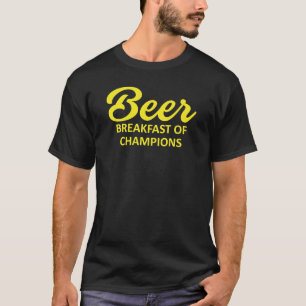 Camiseta Café Da Manhã De Cerveja De Champiões