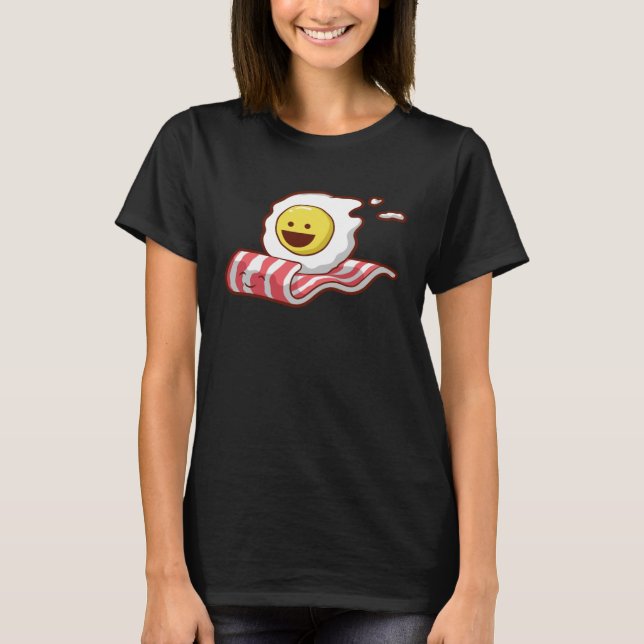 Camiseta Café Da Manhã De Ovo E Bacon (Frente)