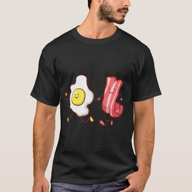 Camiseta Café Da Manhã De Ovo E Bacon (Frente)