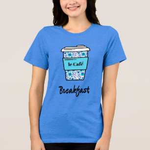 Camiseta Café da manhã em uma taça azul