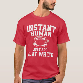 Camiseta Café da Manhã Flat White Engraçado retrô