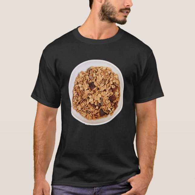 Camiseta Café da manhã Muesli Cereal Estético (Frente)