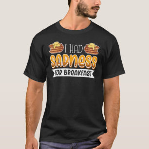 Camiseta Café Da Manhã Na Cama Foodie Ovo Tristeza