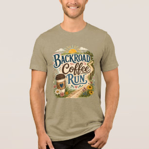 Camiseta Café da Manhã na Estrada Rural ao Nascer do Sol