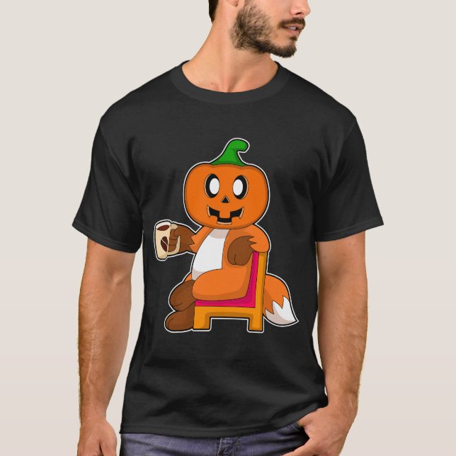 Camiseta Café Da Pumpkin Do Fox Halloween (Frente)