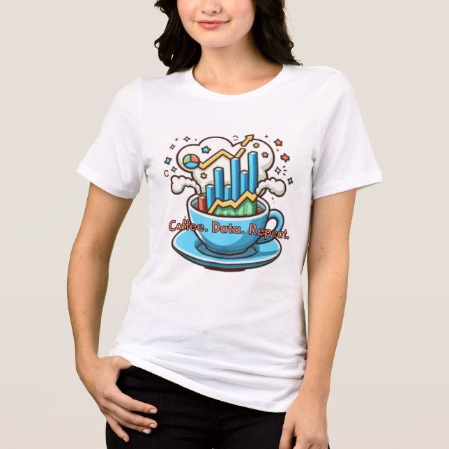 Camiseta Café. Dados. Repita. (Frente)