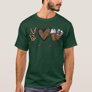 Camiseta Café de Amor à Paz de Leopard Amantes de Presentes