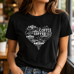 Camiseta Café de Arte de Palavras Trendentes