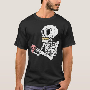 Camiseta Café de Bebendo esquelético.