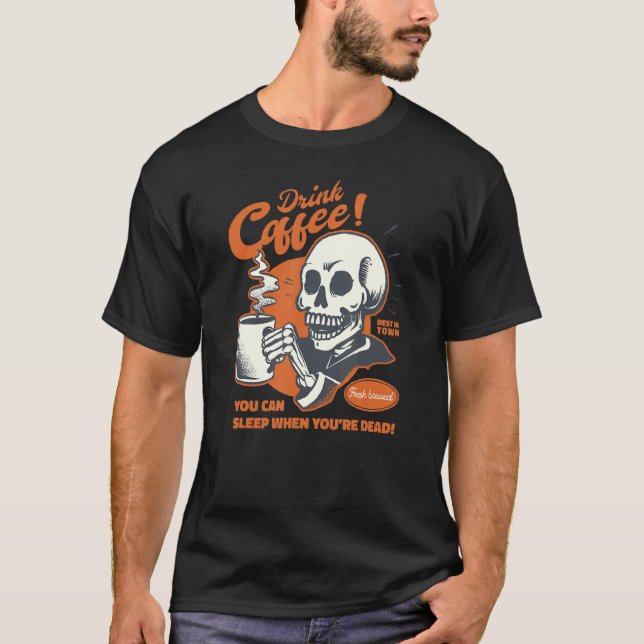 Camiseta Café de Bebida Vintage 1 (Frente)