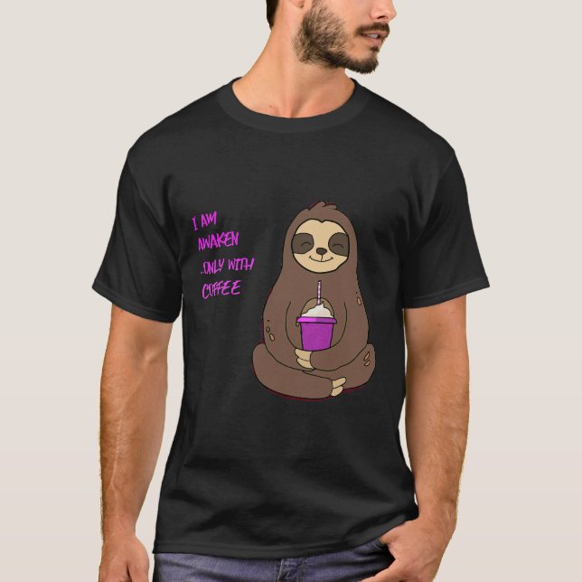 Camiseta Café De Bebidas Leves Cutas (Frente)