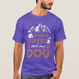 Camiseta Café de cachorro Camping Cachorro Café menina