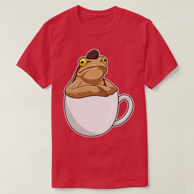 Camiseta Café de café de rã (Frente do Design)