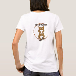 Camiseta Café de Café Simples Moderno para Cães