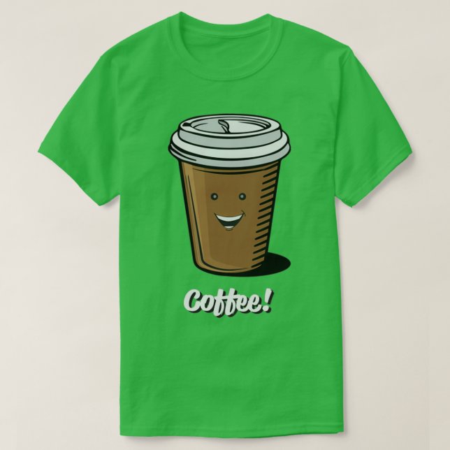 Camiseta Café de Compras Felizes (Frente do Design)