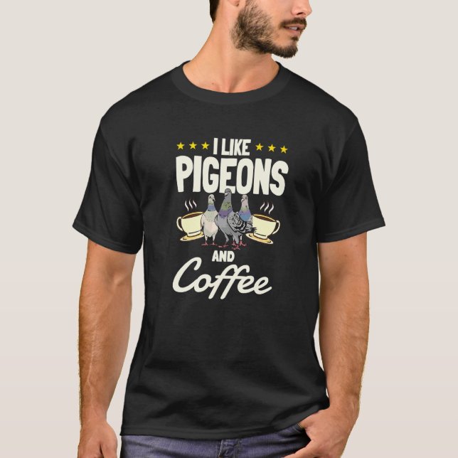 Camiseta Café de Corrida de Pombos-Correio (Frente)