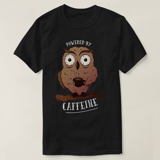Camiseta Café De Coruja Com Cafeína Barista (Frente do Design)