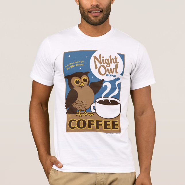 Camiseta Café de Coruja Noturna (Frente)