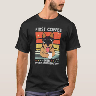 Camiseta Café de Estimação Raça Cão de Gado Australiano