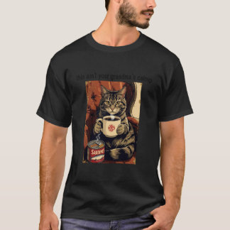 Camiseta Café de Gato e Sardinhas Isto Não é Erva de Limão 