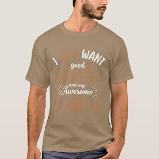 Camiseta Café de Gato Gato engraçado